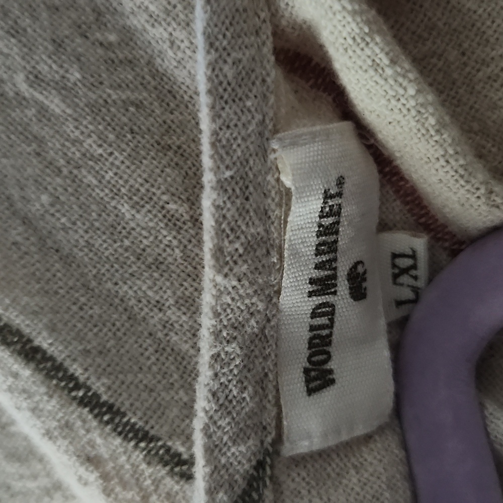 WORLD MARKET SIZE XL. Sleeveless Cream Jumpsuit - Picture 9 of 11